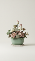 Lotus Flower Bouquet in Jade Mist Gift Box