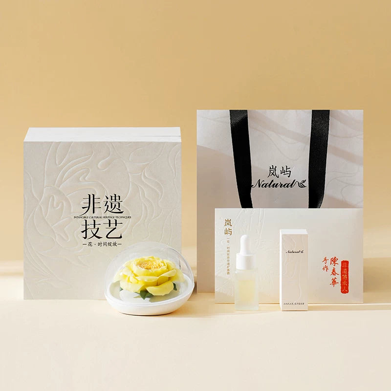 Hand‑Crafted Austin Rose Porcelain Flower Aromatherapy, Intangible Cultural Heritage Decor Gift