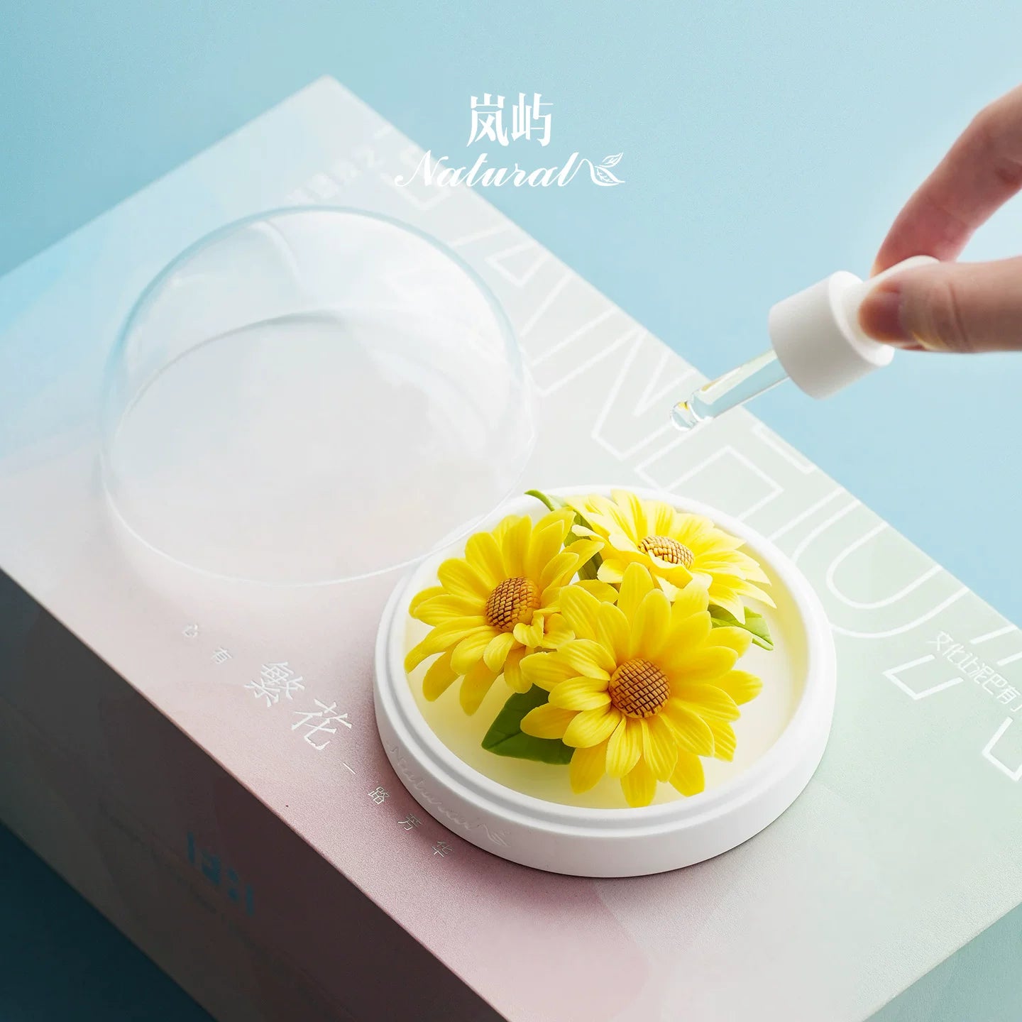 Lanyu Sunflower Porcelain Aromatherapy Gift Box, Non-Heritage Cultural and Creative High-End Business Gift for Leading Customers