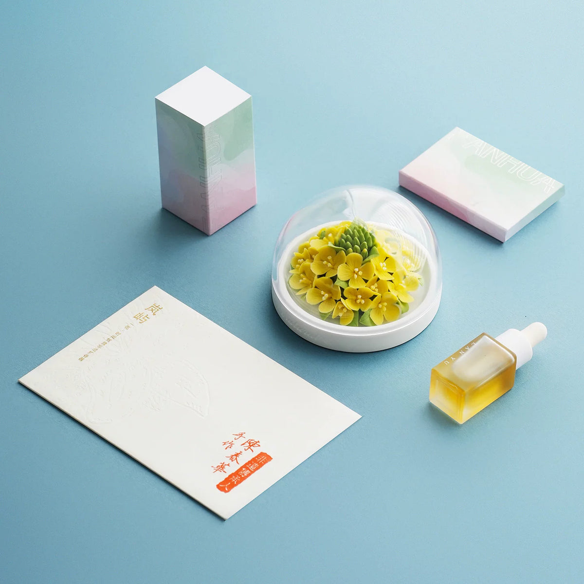 Hand‑Pinched Rapeseed Flower Flameless Aromatherapy Gift Box