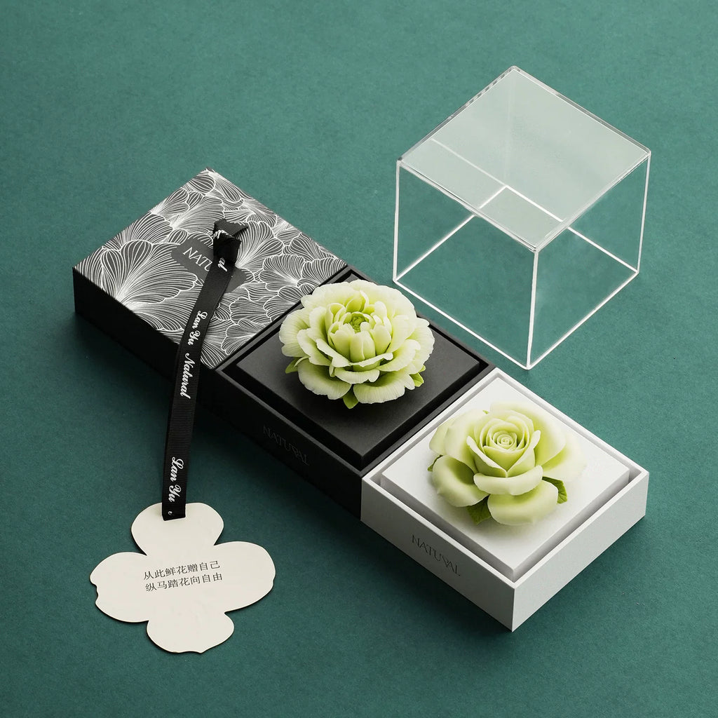 Porcelain Flower Aromatherapy Creative Gift Box Oriental Non-Heritage Hand-Pinching Ceramic Flower