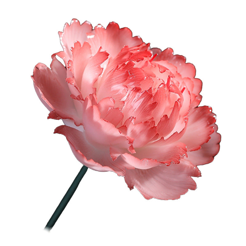 Hand-Pinching Ceramic Flower Crafts Jade Porcelain Artificial Flower Decoration Room Home Decoration Business Gift Gift for Girlfriends Gift