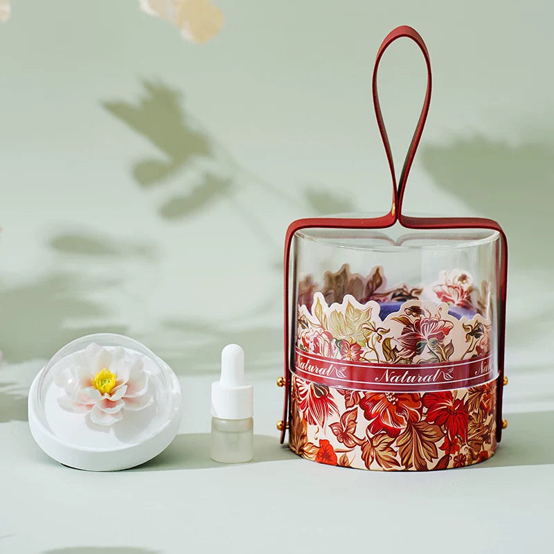 Lanyu [Huayang Mini] Dehua Non-Heritage Ceramic Flower Aromatherapy Bucket Boxed Birthday Gift for Girlfriend
