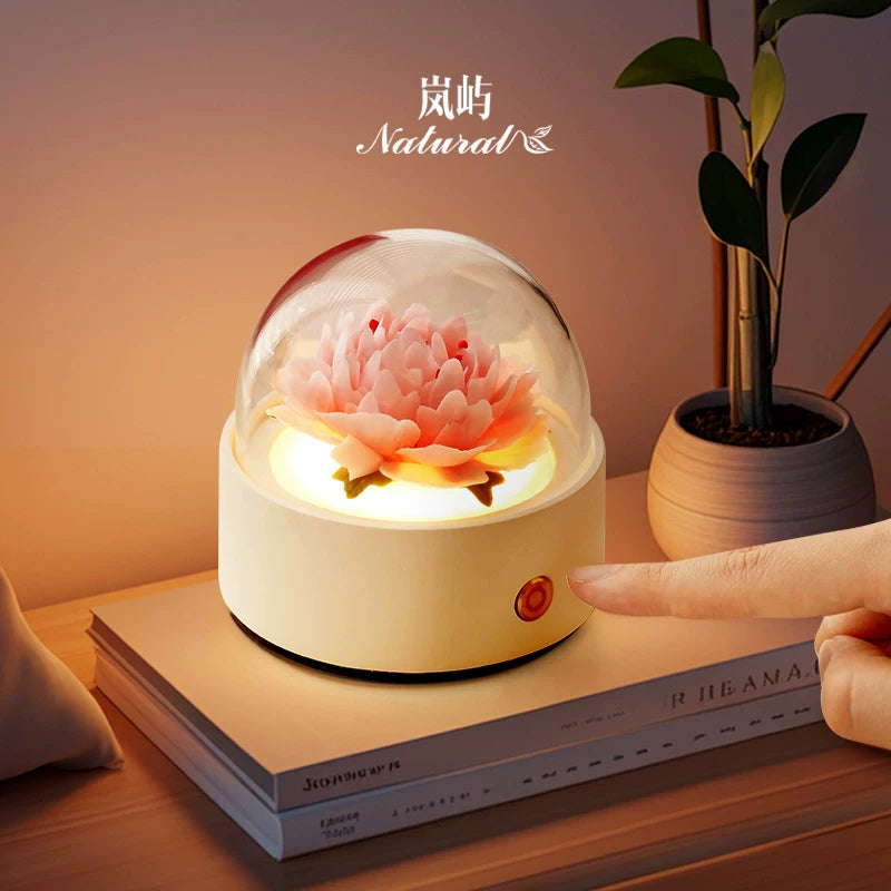 Lanyu Colorful Creative Night Light Gift Box the Most Beautiful Peony Flower Aromatherapy Gift for Girlfriends and Friends