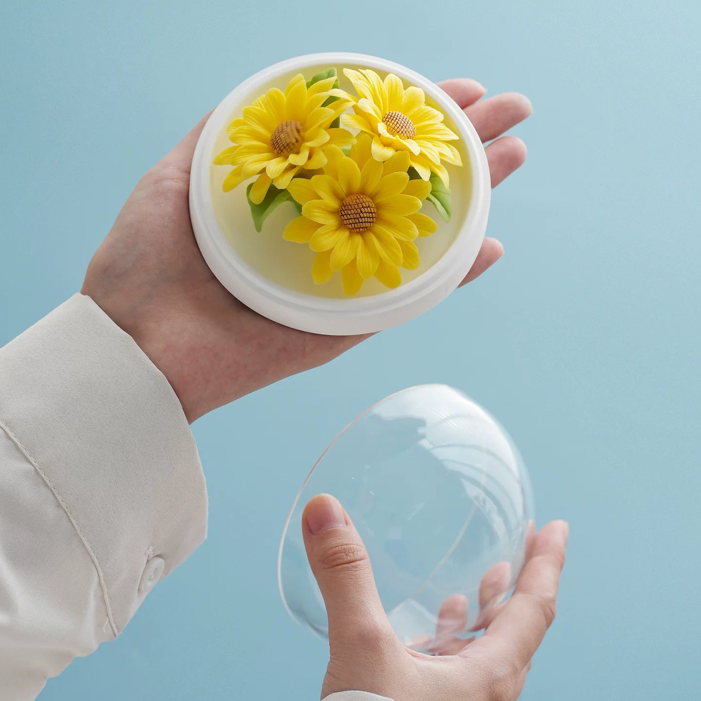 Lanyu Sunflower Porcelain Aromatherapy Gift Box, Non-Heritage Cultural and Creative High-End Business Gift for Leading Customers