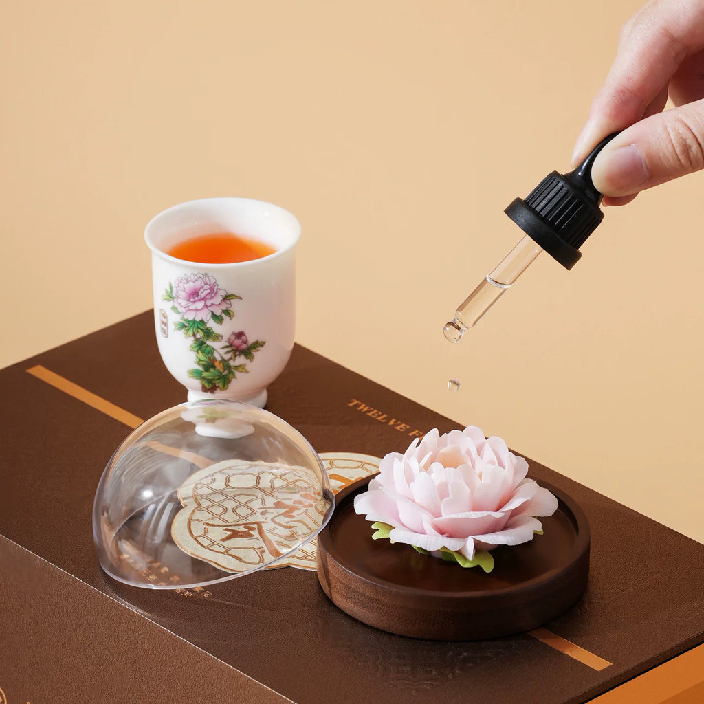 Lanyu [Twelve Flower Orders] Handmade Porcelain Flower Aromatherapy High Color Value Master Cup Set Gift for Customer Leaders Birthday Gift