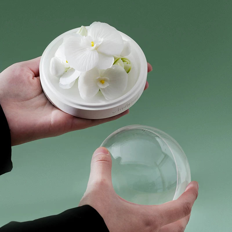 Hand‑crafted White Phalaenopsis Porcelain Flower Fragrant Stone Aromatherapy Gift Box