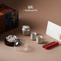 Xiaoxiang Style Hand‑Pinching Peony Porcelain Flower Incense Holder, Business Art Gift