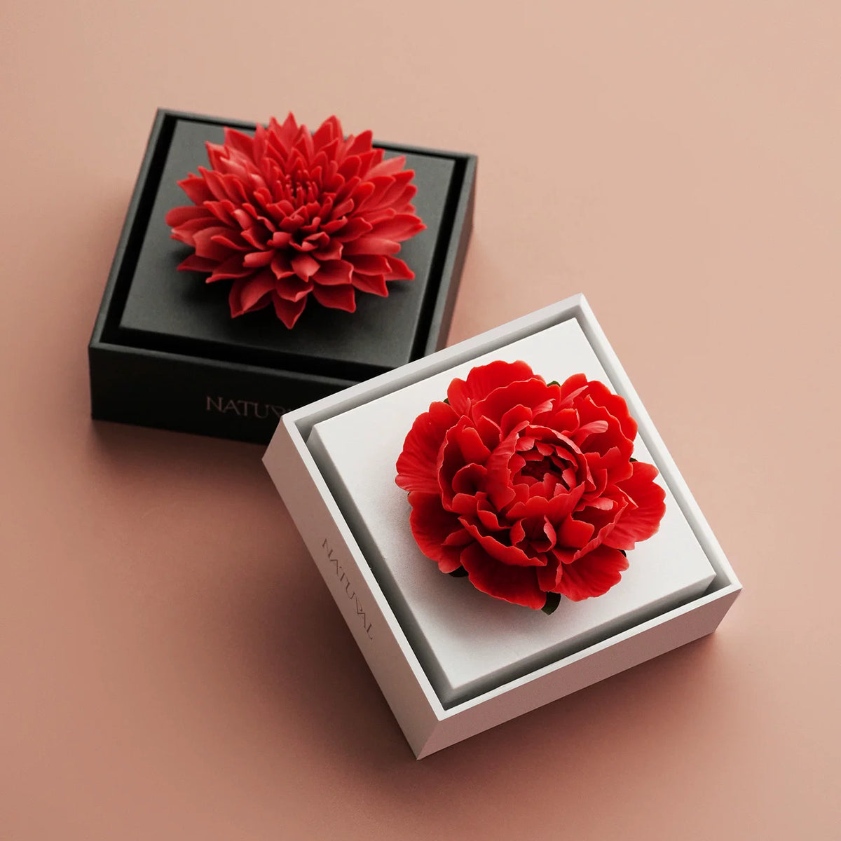 Pattern Mange Aromatherapy Gift Box Red Oriental Non-Heritage Hand-Pinching Ceramic Flower Creative Gift