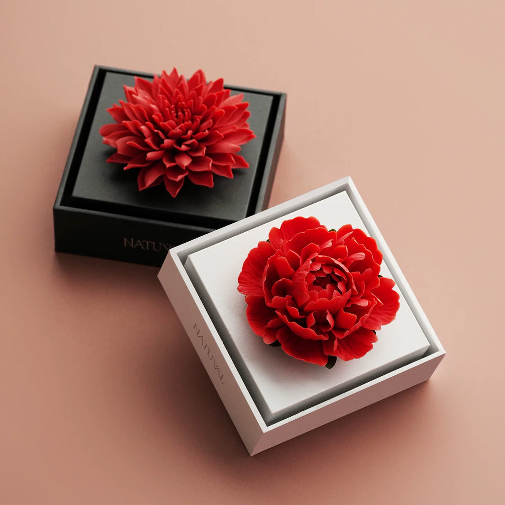 Pattern Mange Aromatherapy Gift Box Red Oriental Non-Heritage Hand-Pinching Ceramic Flower Creative Gift Business Gift