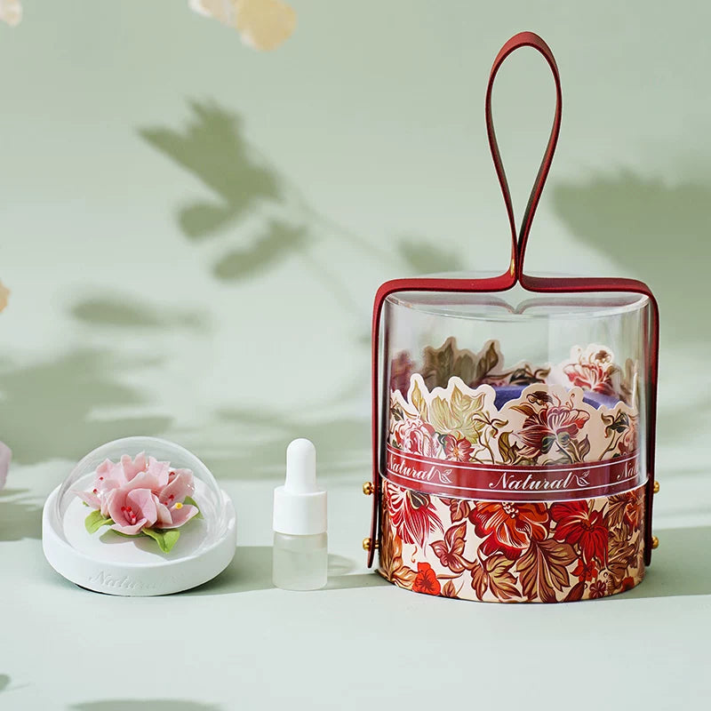 Lanyu [Huayang Mini] Dehua Non-Heritage Ceramic Flower Aromatherapy Bucket Boxed Birthday Gift for Girlfriend