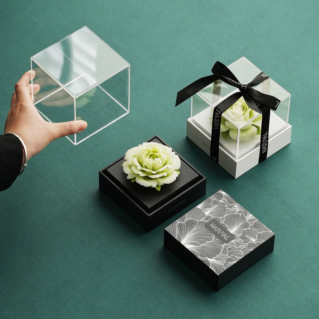 Porcelain Flower Aromatherapy Creative Gift Box Oriental Non-Heritage Hand-Pinching Ceramic Flower