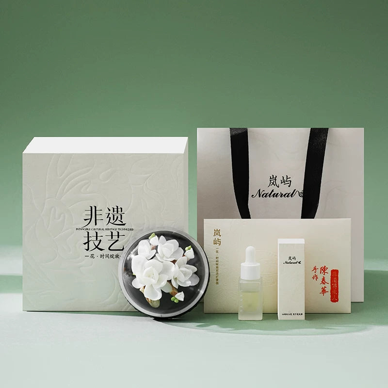 [Birthday Gift] Handmade Dehua Porcelain Flower Aroma Diffuser Gift Box