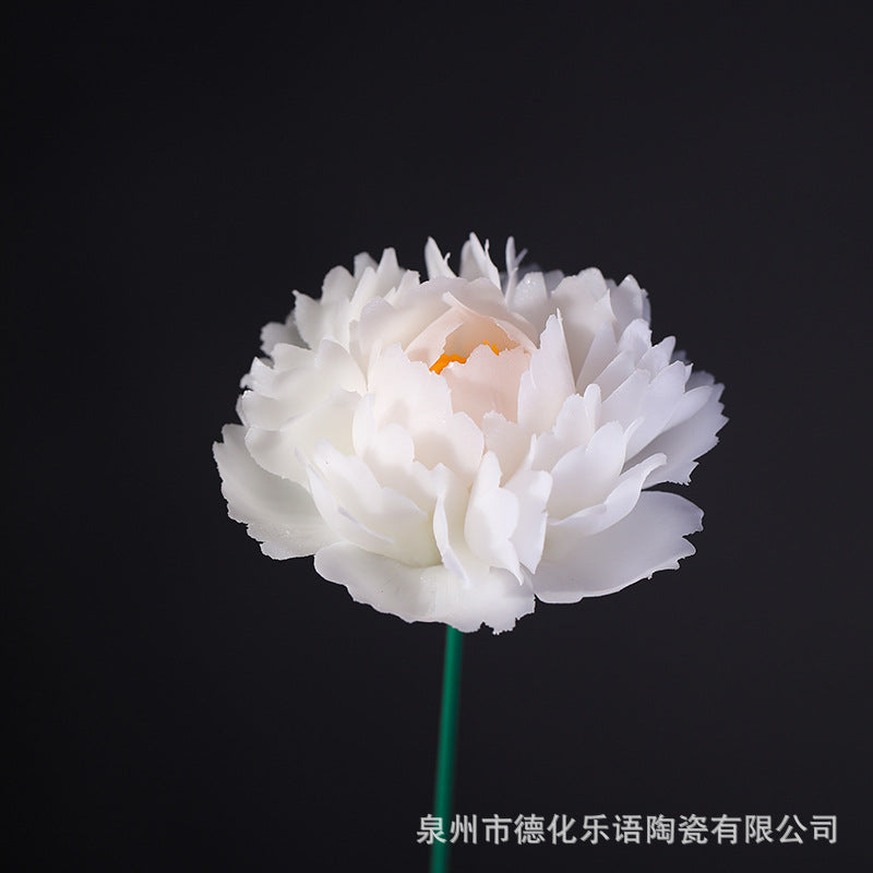 Hand-Pinching Ceramic Flower Crafts Jade Porcelain Artificial Flower Decoration Room Home Decoration Business Gift Gift for Girlfriends Gift