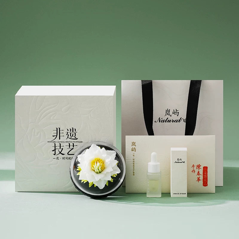 [Birthday Gift] Handmade Dehua Porcelain Flower Aroma Diffuser Gift Box