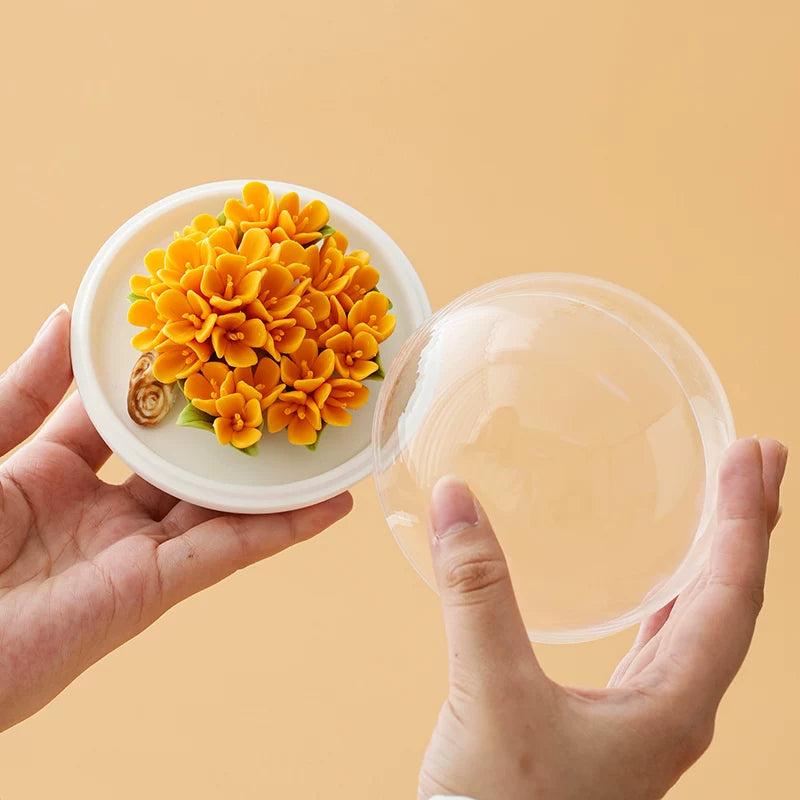 Hand‑Pinched Osmanthus Ceramic‑Flower | Flameless Diffuser Gift Set