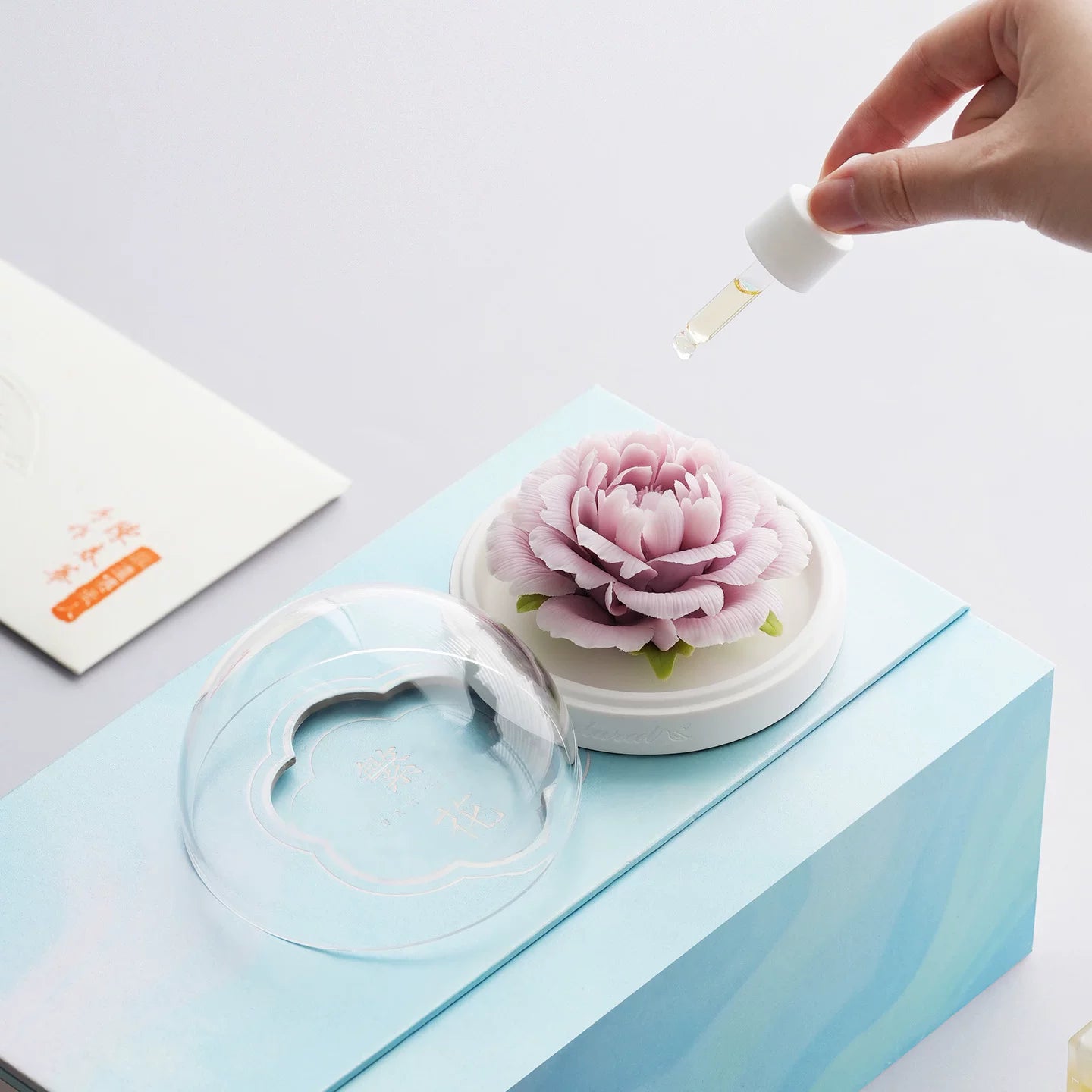 Lanyu Peony Porcelain Flower Aromatherapy Flower Theme Gift Box Set Women's High-End Gift Creative Gift Birthday Gift
