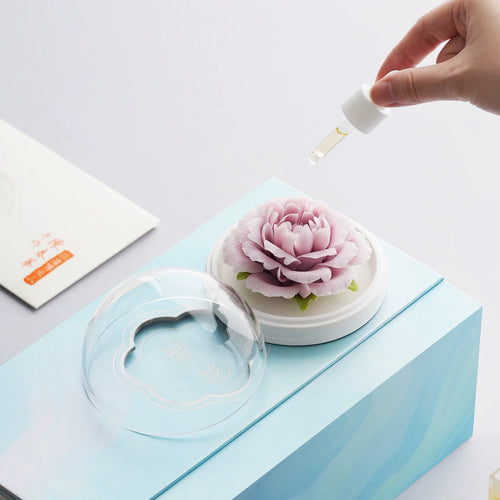 Hand‑crafted Peony Porcelain Flower Aromatherapy Gift Box for Women