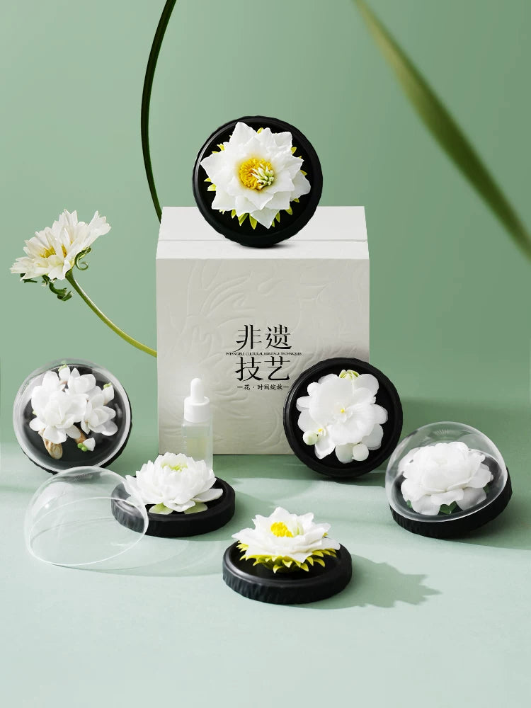[Birthday Gift] Handmade Dehua Porcelain Flower Aroma Diffuser Gift Box