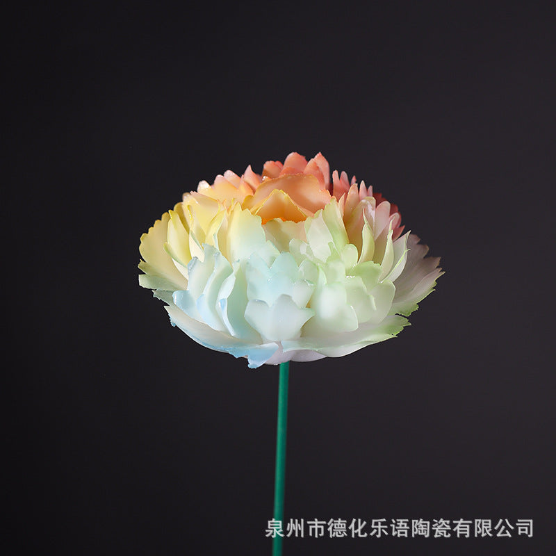 Hand-Pinching Ceramic Flower Crafts Jade Porcelain Artificial Flower Decoration Room Home Decoration Business Gift Gift for Girlfriends Gift