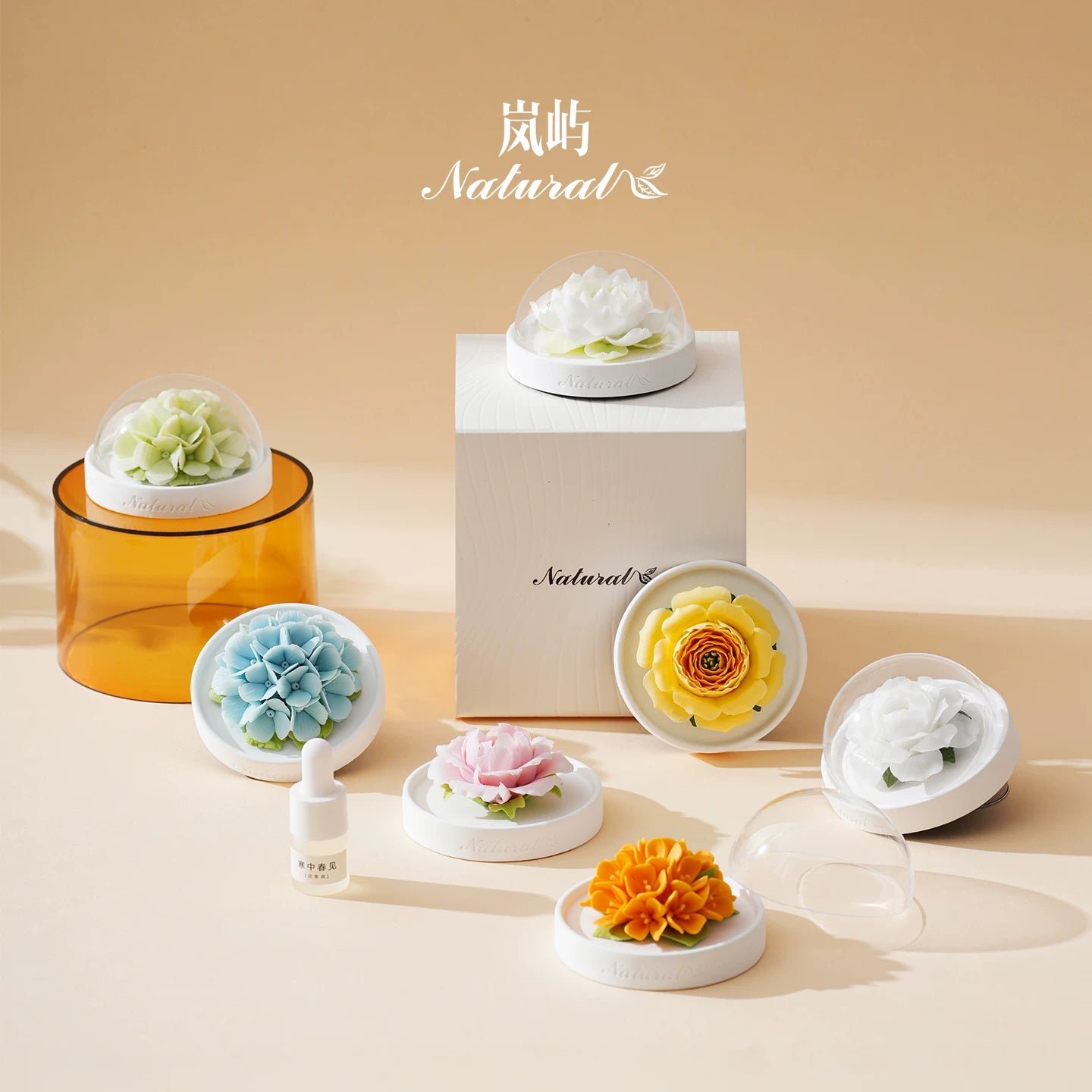 Lanyu Natural Mori Non-Heritage Porcelain Flower Hand-Pinching Flower Fragrance Expander Non-Heritage Craft Hand-Made Porcelain Flower Fragrance