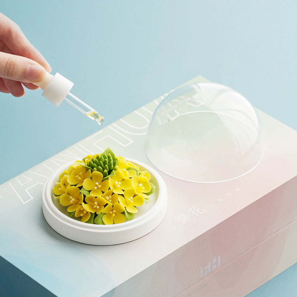 Hand‑Pinched Rapeseed Flower Flameless Aromatherapy Gift Box