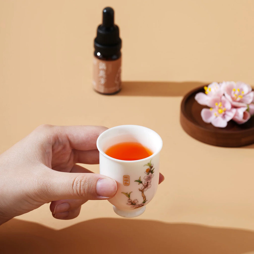 Lanyu [Twelve Flower Orders] Handmade Porcelain Flower Aromatherapy High Color Value Master Cup Set Gift for Customer Leaders Birthday Gift