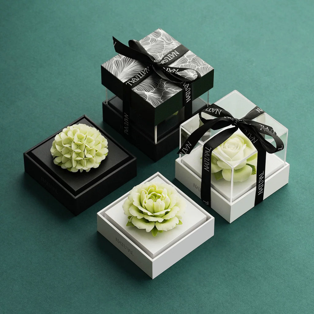Porcelain Flower Aromatherapy Creative Gift Box Oriental Non-Heritage Hand-Pinching Ceramic Flower