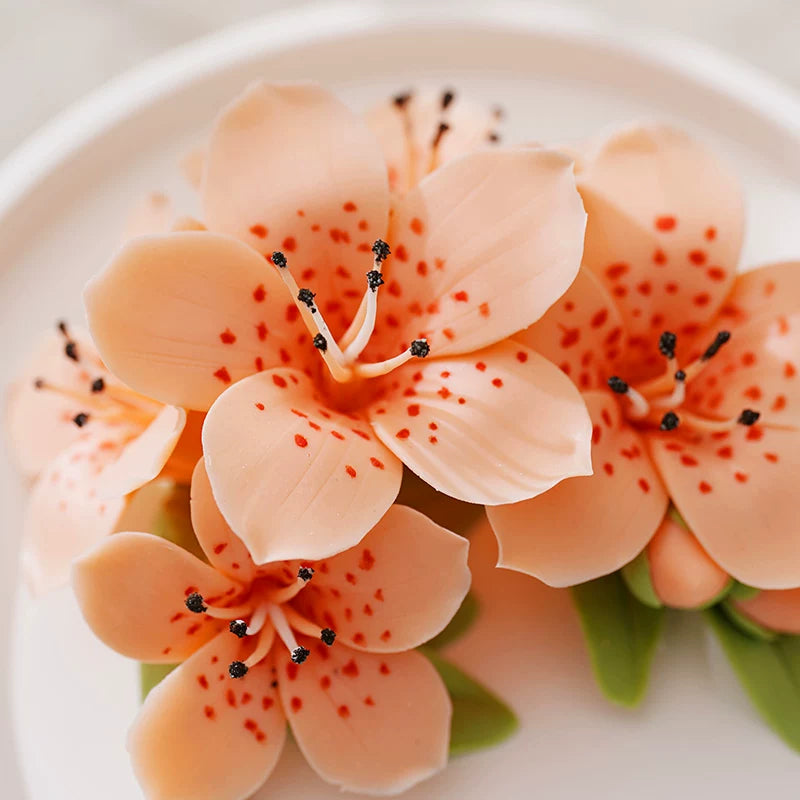 Handcrafted Yunjin Azalea Porcelain Flower Aromatherapy, Home Car Fragrant Stone Ornament