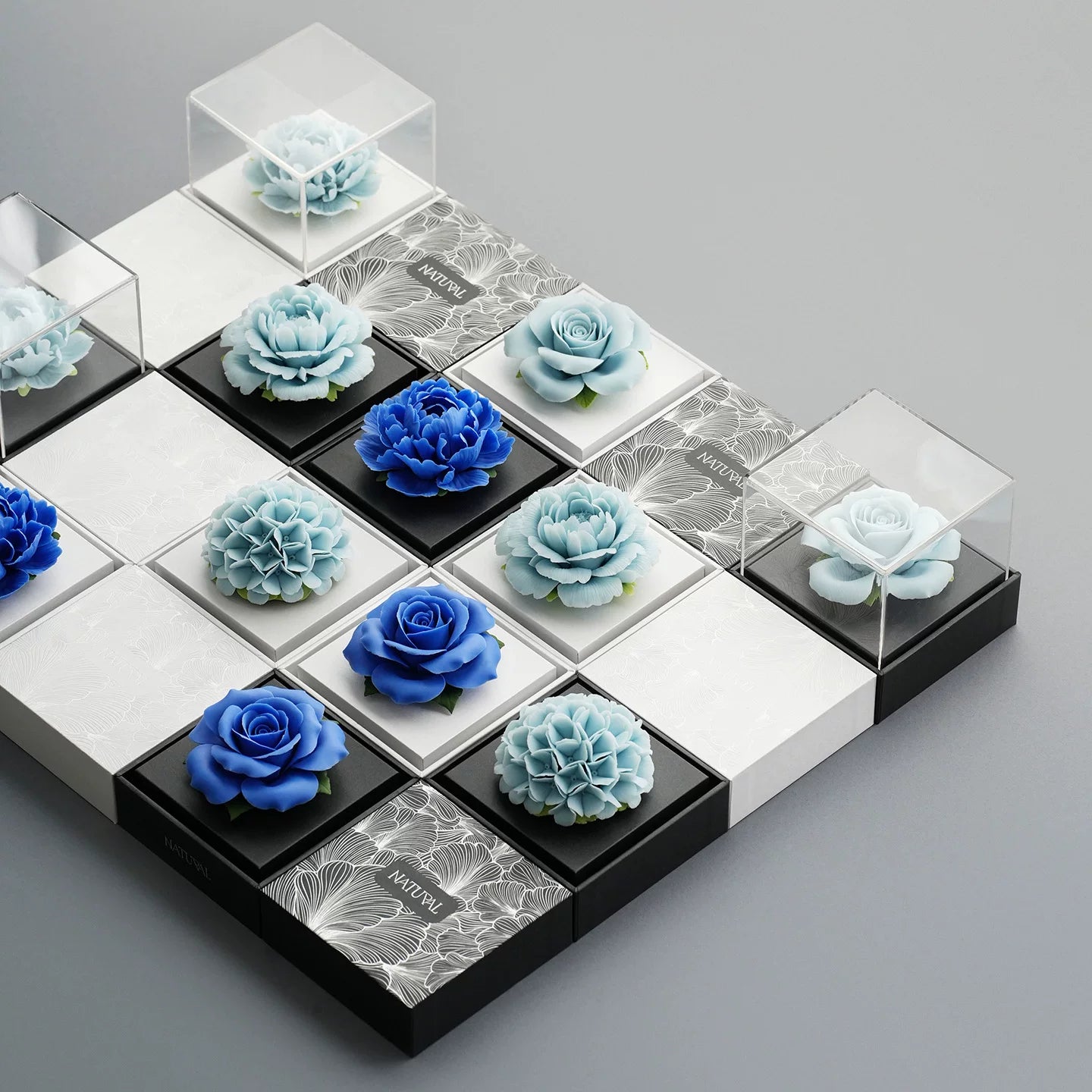 Lanyu Natural New Plaid Porcelain Floral Aromatherapy Gift Box [Qixi Gift] Gift for Girlfriends and Friends