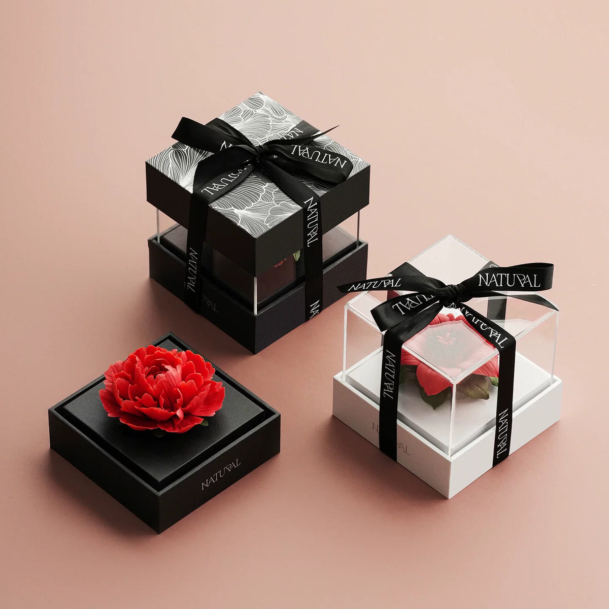 Pattern Mange Aromatherapy Gift Box Red Oriental Non-Heritage Hand-Pinching Ceramic Flower Creative Gift