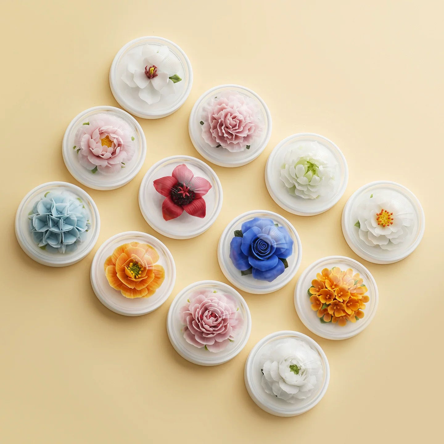 Lanyu Natural Mori Non-Heritage Porcelain Flower Hand-Pinching Flower Fragrance Expander Non-Heritage Craft Hand-Made Porcelain Flower Fragrance