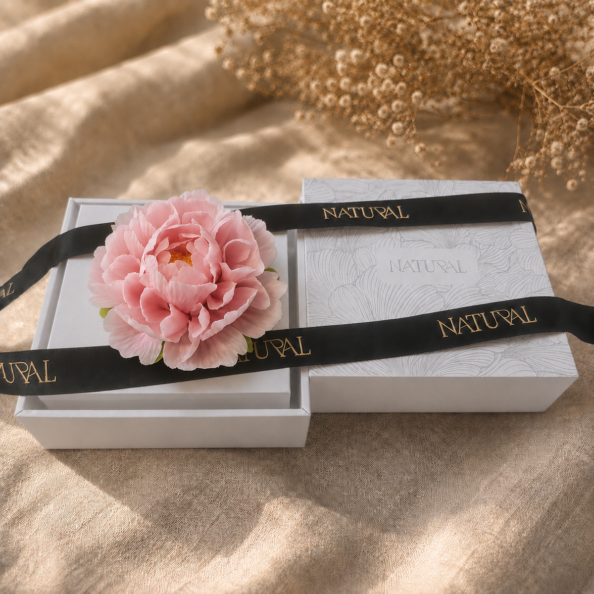 Handmade Golden Ceramic Peony Flower