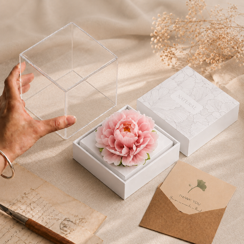 Handmade Golden Ceramic Peony Flower