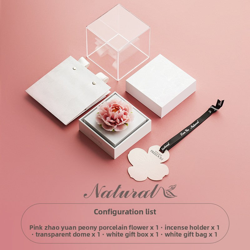 High-Grade Porcelain Flower Aromatherapy Gift Box for Ladies Birthday Gift