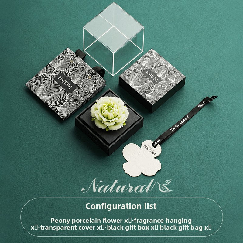 Porcelain Flower Aromatherapy Creative Gift Box Oriental Non-Heritage Hand-Pinching Ceramic Flower