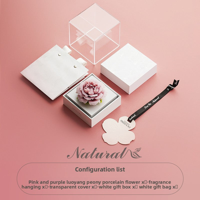 High-Grade Porcelain Flower Aromatherapy Gift Box for Ladies Birthday Gift