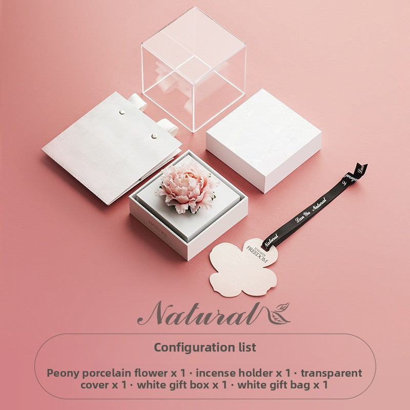 High-Grade Porcelain Flower Aromatherapy Gift Box for Ladies Birthday Gift