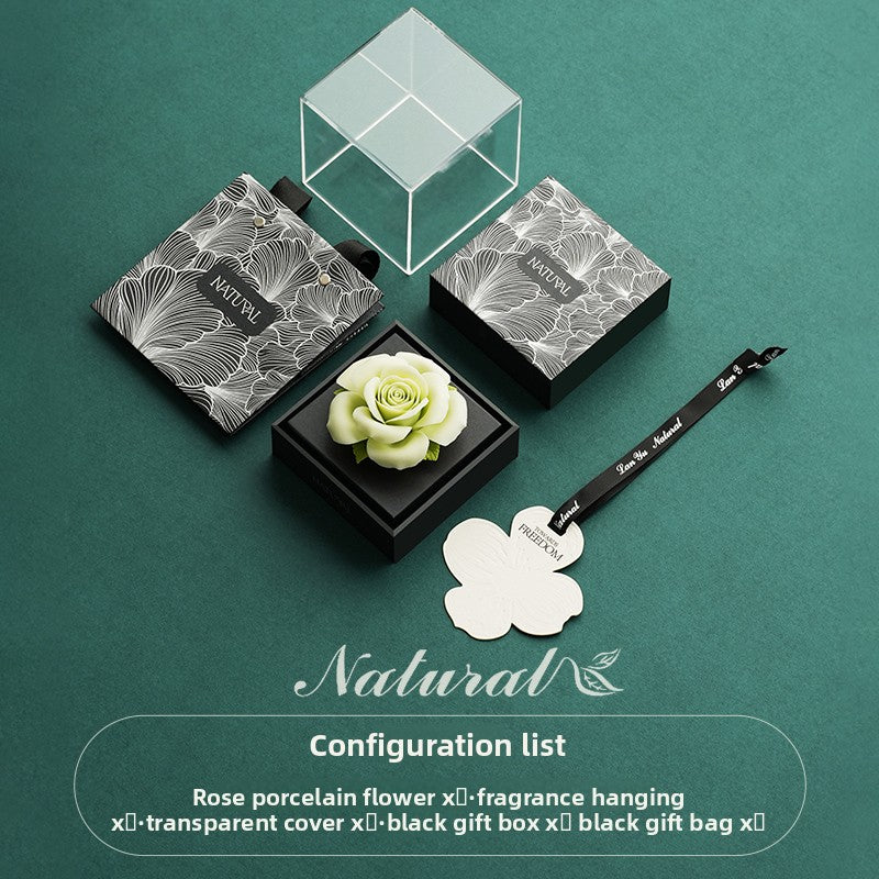 Porcelain Flower Aromatherapy Creative Gift Box Oriental Non-Heritage Hand-Pinching Ceramic Flower