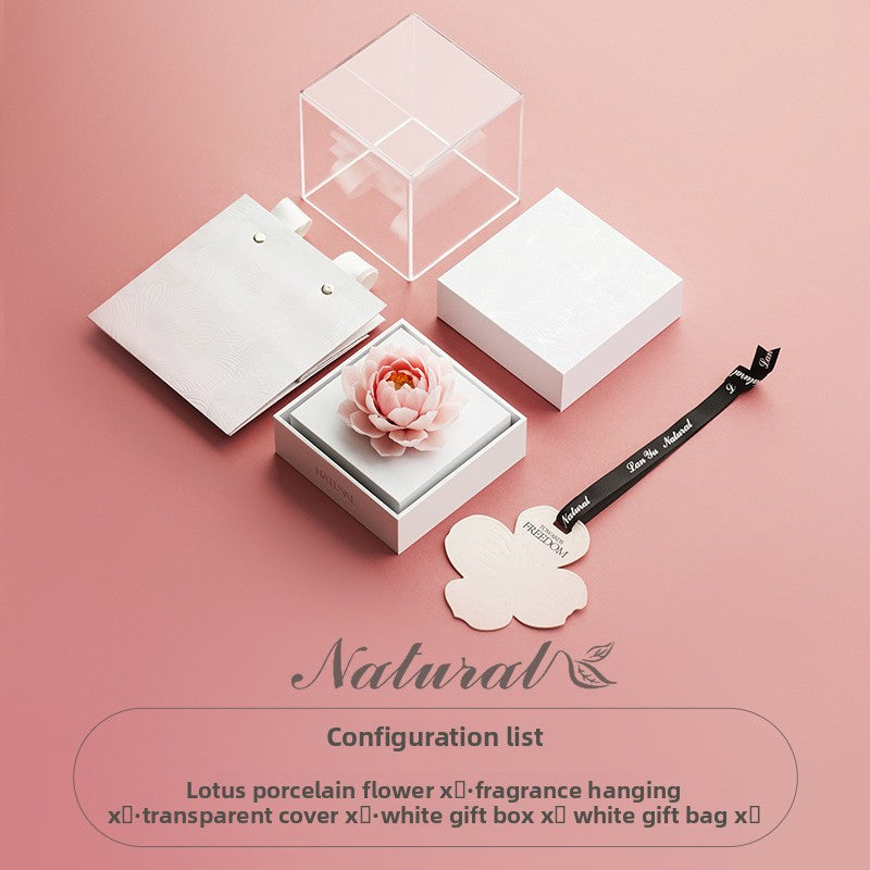 High-Grade Porcelain Flower Aromatherapy Gift Box for Ladies Birthday Gift